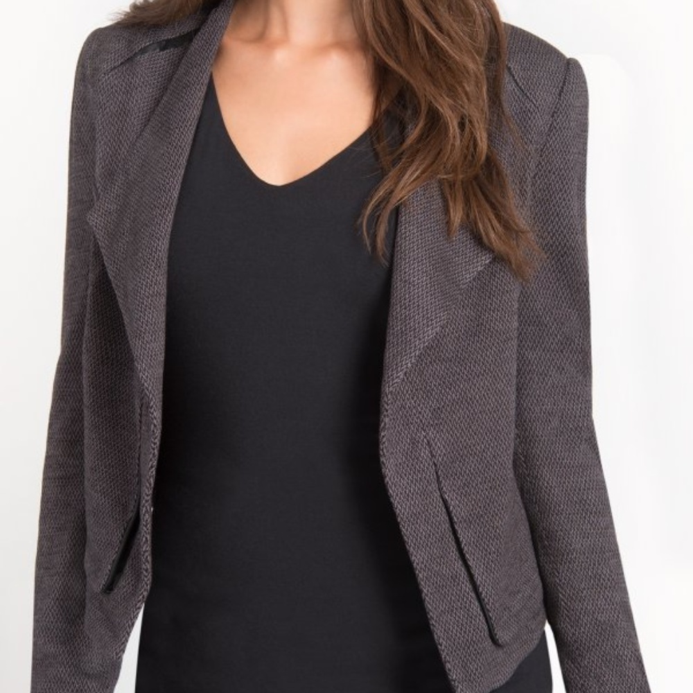 Lysse Leigh Jacket Charcoal Chevron NWT - Picture 2 of 7